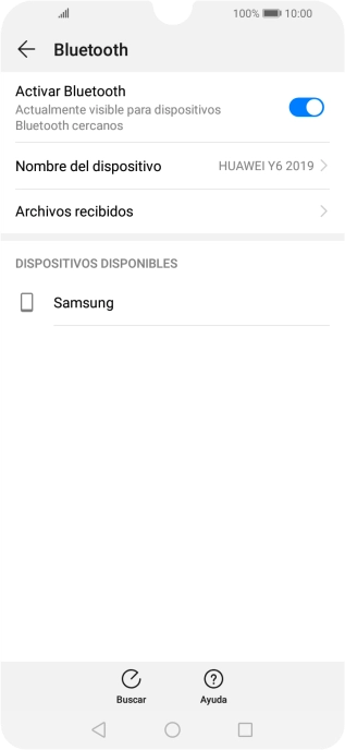 Pulsa el dispositivo Bluetooth deseado y sigue las indicaciones de la pantalla para vincular el dispositivo al teléfono.