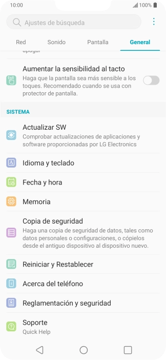 Pulsa Reiniciar y Restablecer.