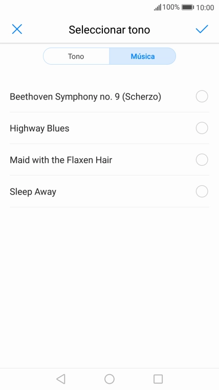 Pulsa el timbre de llamada deseado.