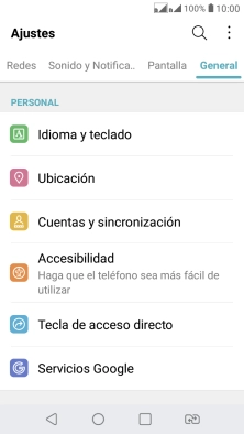 Pulsa Cuentas y sincronización.