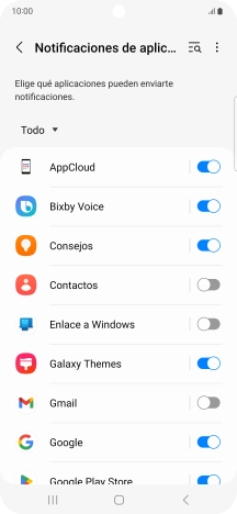 Pulsa la lista desplegable.