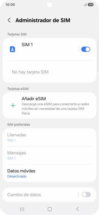 Pulsa Añadir eSIM.