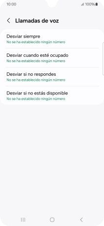 Pulsa el tipo de desvío deseado.