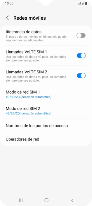 Pulsa Operadores de red.