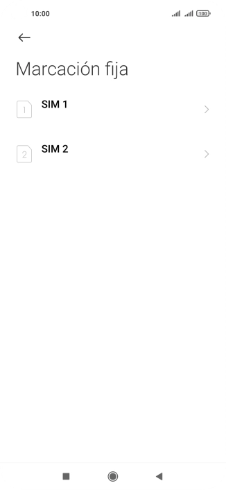 Pulsa la tarjeta SIM deseada.