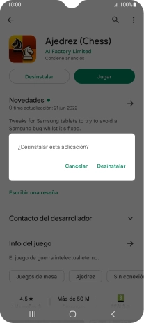 Pulsa Desinstalar.