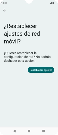 Pulsa Restablecer ajustes.
