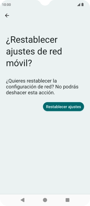 Pulsa Restablecer ajustes.