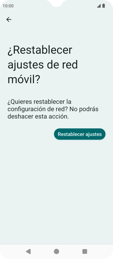 Pulsa Restablecer ajustes.