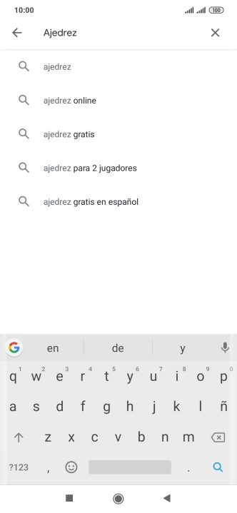 Introduce el nombre del tema o de la app y pulsa el icono de búsqueda.