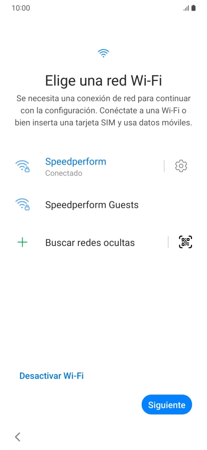 Pulsa Siguiente.