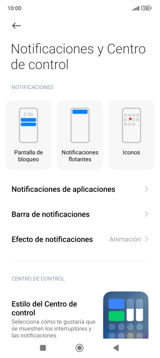 Pulsa Notificaciones de aplicaciones.