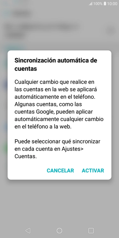 Si activas la función, pulsa ACTIVAR.
