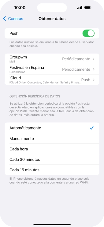 Pulsa el indicador junto a 