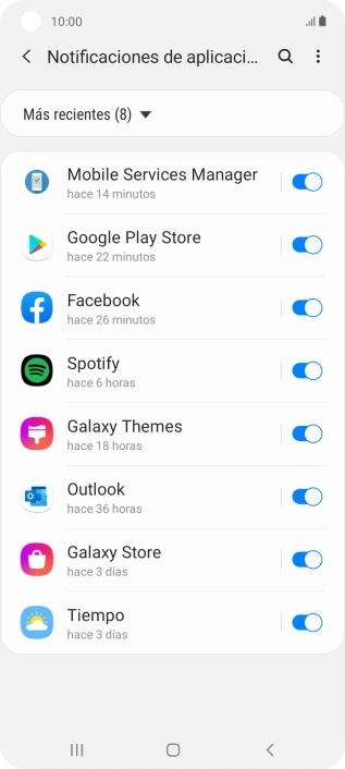Pulsa la lista desplegable.