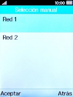 Selecciona la red deseada.