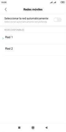 Pulsa la red deseada.