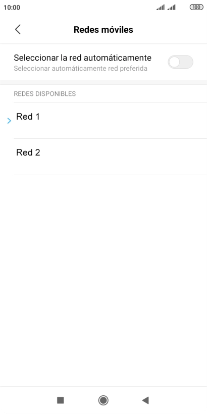 Pulsa la red deseada.