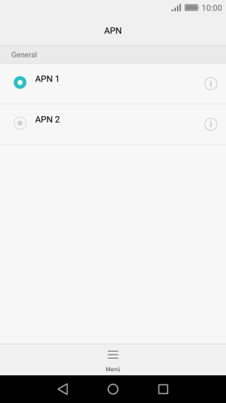 Pulsa en el campo junto a la conexión de datos deseada para activarla.