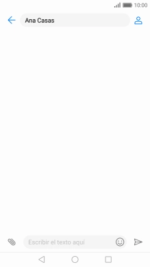 Pulsa en el campo de escritura  y escribe el texto del mensaje corto.