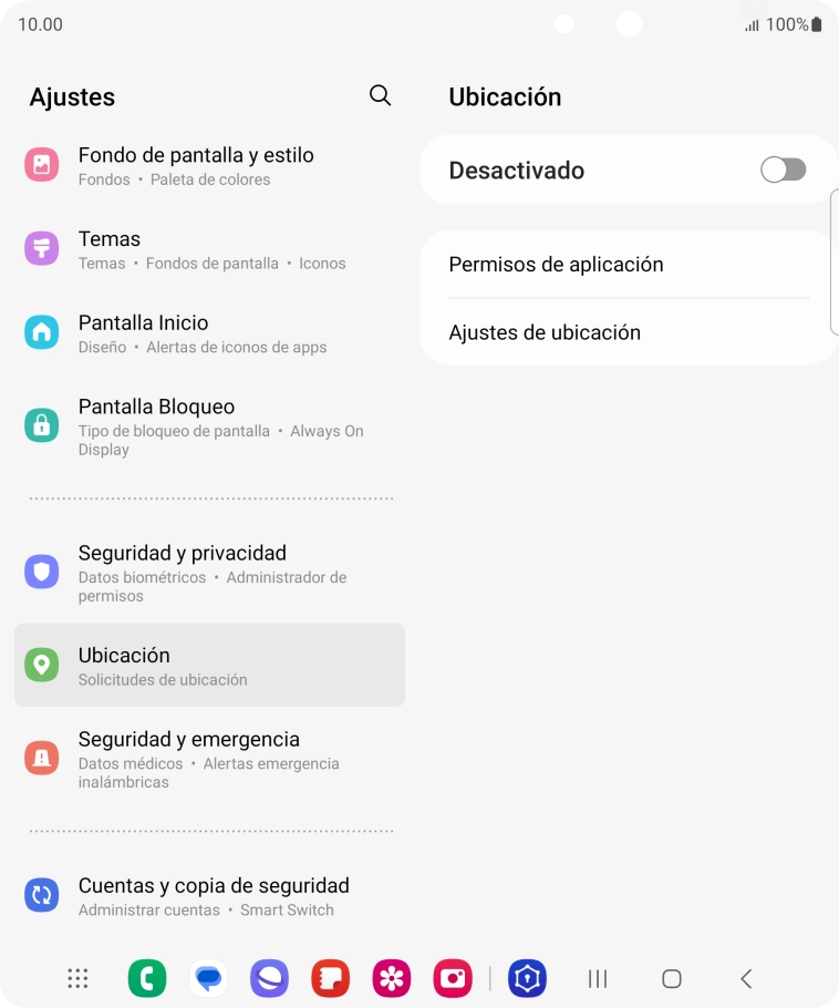 Pulsa el indicador para activar o desactivar la función.