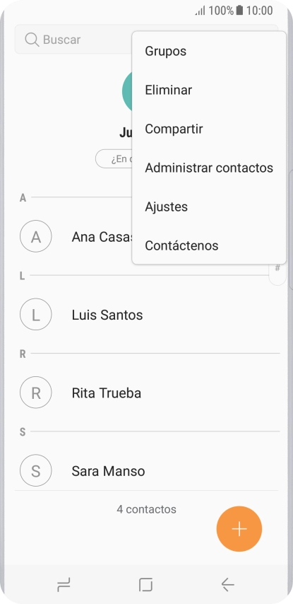 Pulsa Administrar contactos.