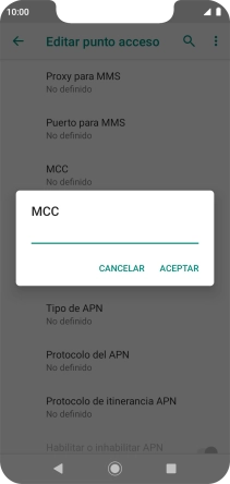 Introduce 214 y pulsa ACEPTAR.