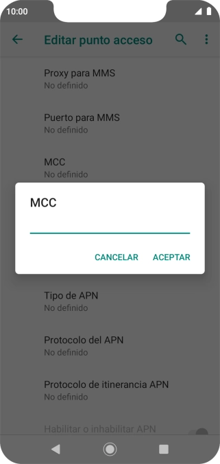 Introduce 214 y pulsa ACEPTAR.