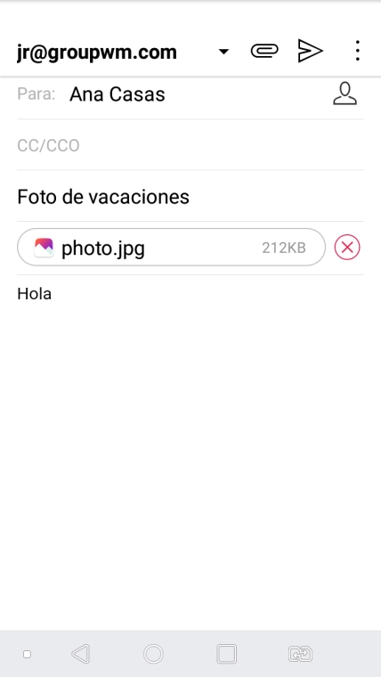 Pulsa el icono de enviar.