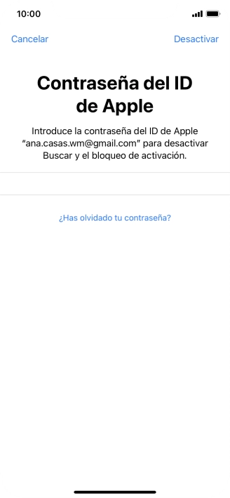 Pulsa Desactivar.