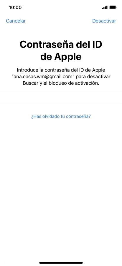 Pulsa Desactivar.