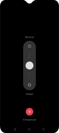 Pulsa el círculo y arrástralo hacia abajo.