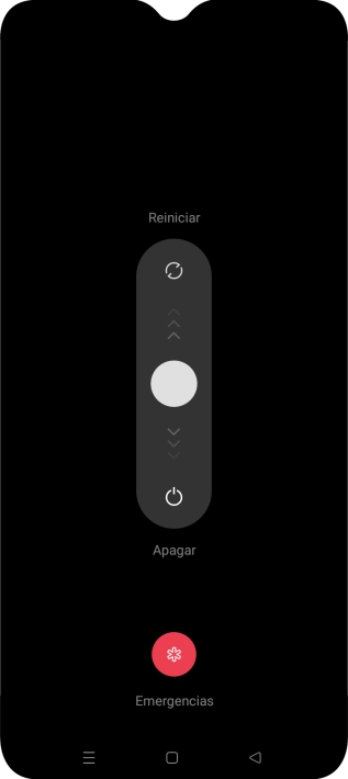 Pulsa el círculo y arrástralo hacia abajo.