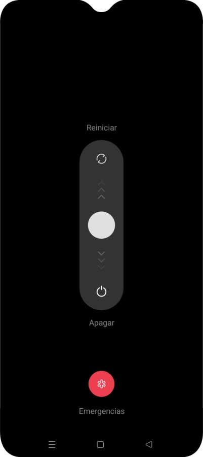 Pulsa el círculo y arrástralo hacia abajo.