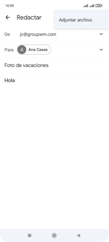 Pulsa Adjuntar archivo y desplázate a la carpeta deseada.