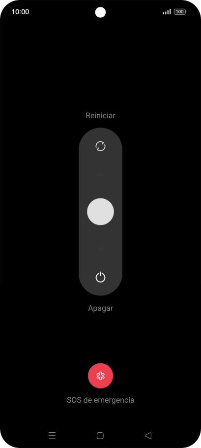 Pulsa el círculo y arrástralo hacia abajo.