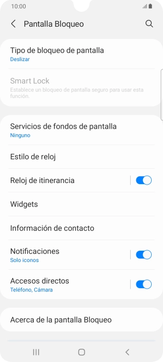 Pulsa Tipo de bloqueo de pantalla.