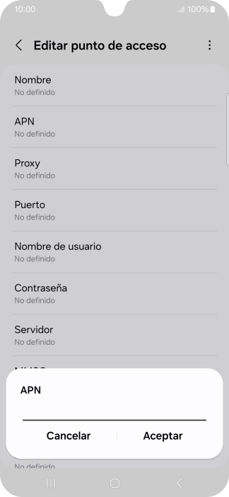 Introduce airtelwap.es y pulsa Aceptar.