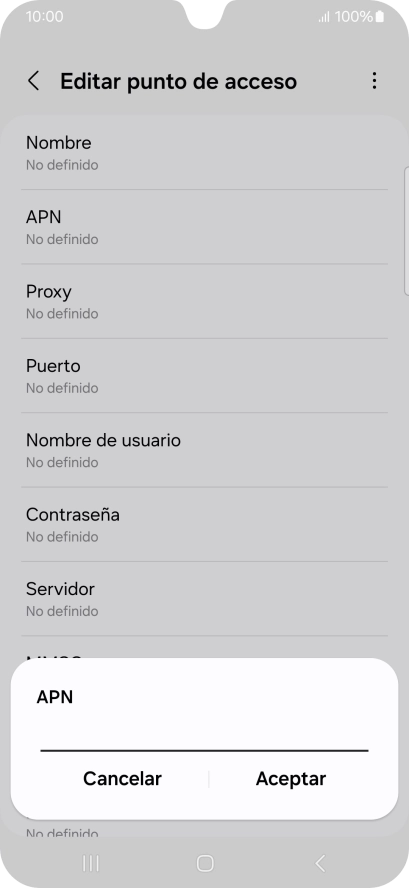 Introduce airtelwap.es y pulsa Aceptar.
