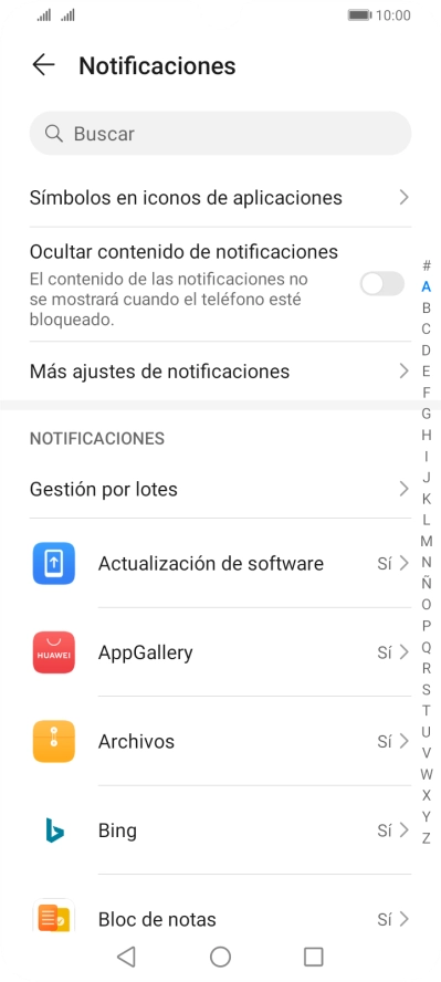 Pulsa la app deseada.