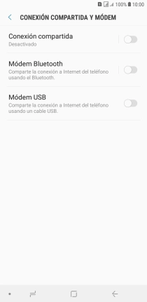 Pulsa Conexión compartida.