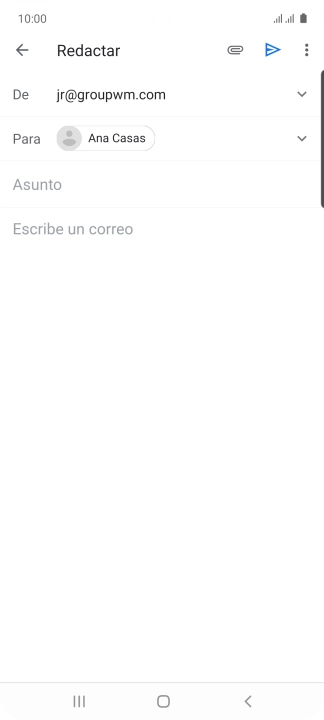 Pulsa Asunto e introduce el asunto deseado.