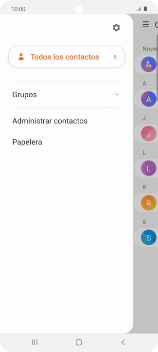 Pulsa Administrar contactos.