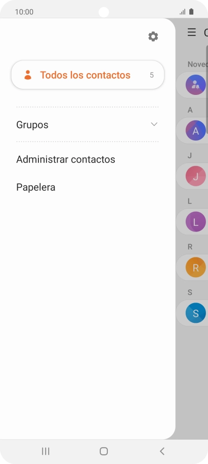 Pulsa Administrar contactos.