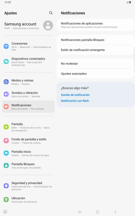 Pulsa Notificaciones de aplicaciones.