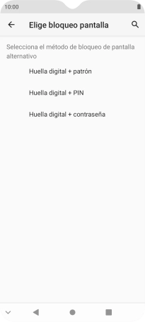 Pulsa el código de seguridad deseado y sigue las indicaciones de la pantalla para crear un código de seguridad del teléfono adicional.