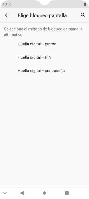 Pulsa el código de seguridad deseado y sigue las indicaciones de la pantalla para crear un código de seguridad del teléfono adicional.
