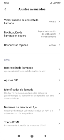 Pulsa Números de marcación fija.