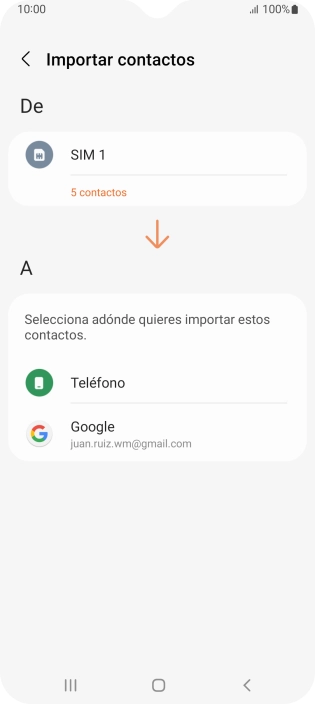Pulsa Teléfono.