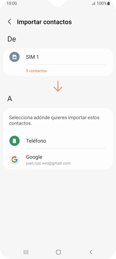 Pulsa Teléfono.